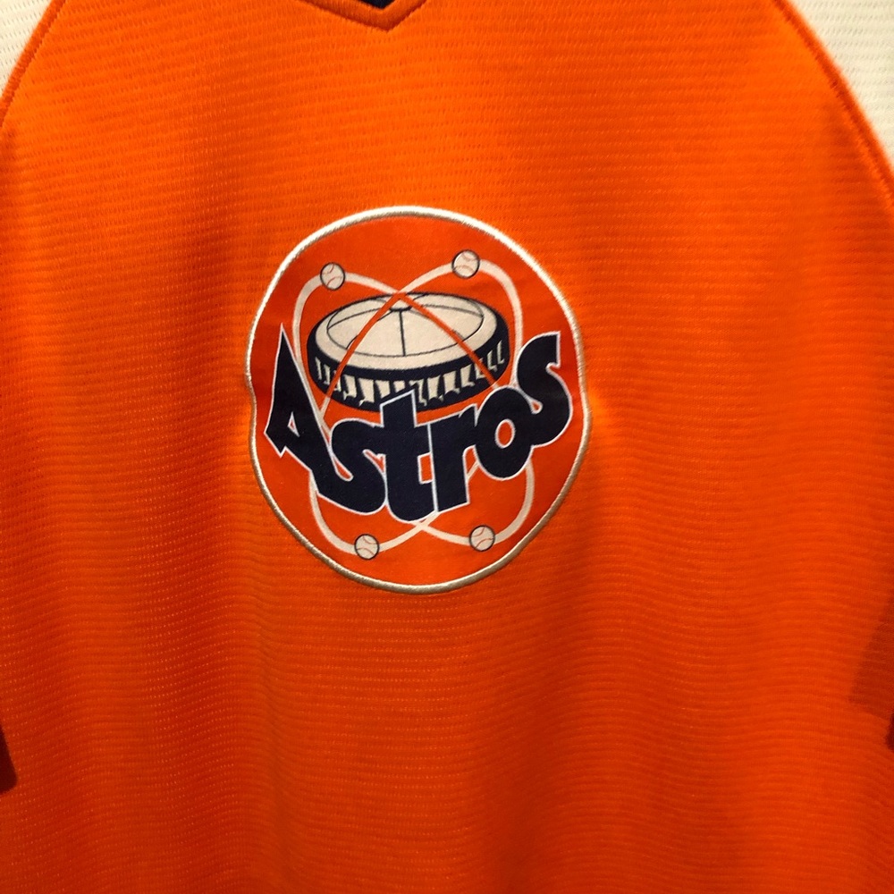 Nike Houston Astros Pullover Throwback Jersey Orange MLB Large Majestic - Picture 16 of 16